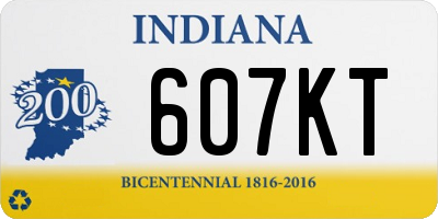 IN license plate 607KT