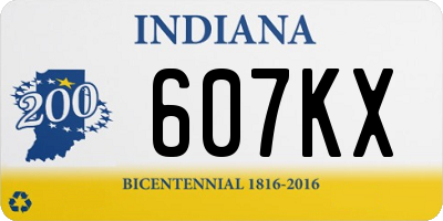 IN license plate 607KX