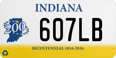IN license plate 607LB