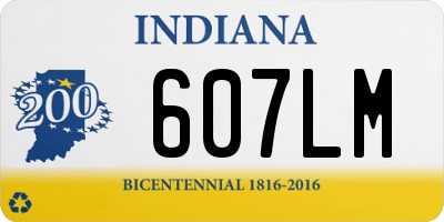 IN license plate 607LM