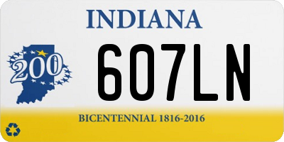 IN license plate 607LN