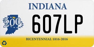 IN license plate 607LP