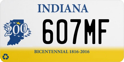 IN license plate 607MF