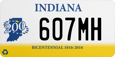 IN license plate 607MH