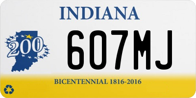 IN license plate 607MJ