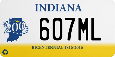 IN license plate 607ML