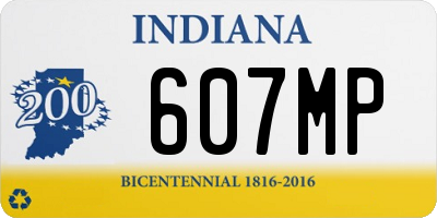 IN license plate 607MP