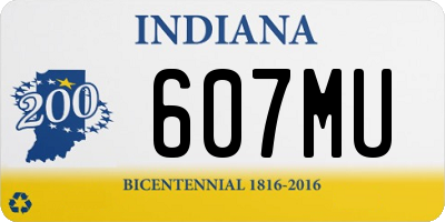 IN license plate 607MU