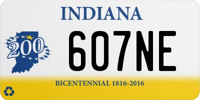 IN license plate 607NE