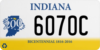 IN license plate 607OC