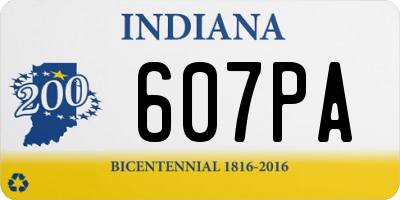 IN license plate 607PA