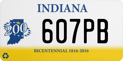 IN license plate 607PB