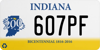 IN license plate 607PF