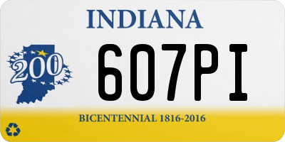 IN license plate 607PI