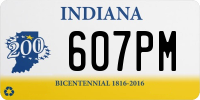 IN license plate 607PM