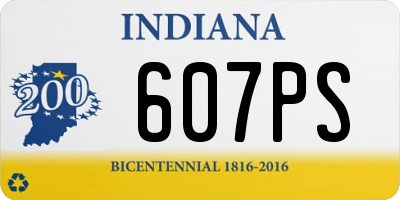 IN license plate 607PS