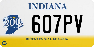 IN license plate 607PV