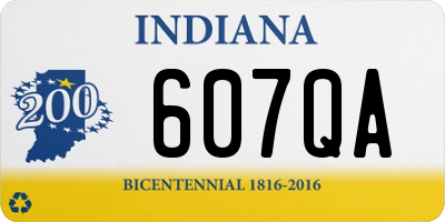 IN license plate 607QA