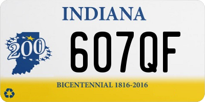 IN license plate 607QF