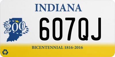 IN license plate 607QJ