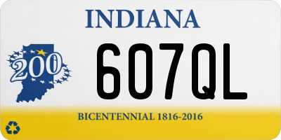 IN license plate 607QL