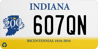 IN license plate 607QN