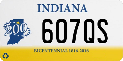 IN license plate 607QS