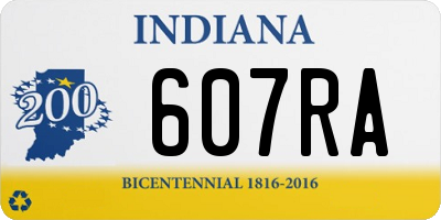 IN license plate 607RA