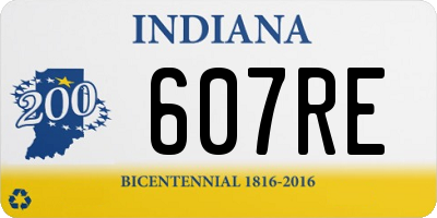 IN license plate 607RE