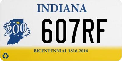 IN license plate 607RF