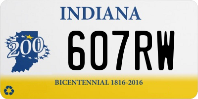 IN license plate 607RW