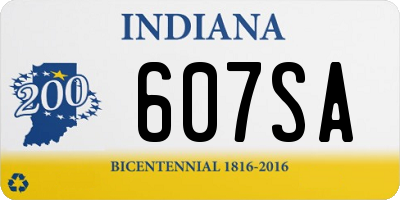 IN license plate 607SA