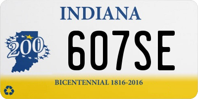 IN license plate 607SE