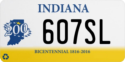 IN license plate 607SL