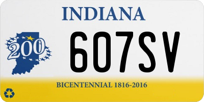 IN license plate 607SV