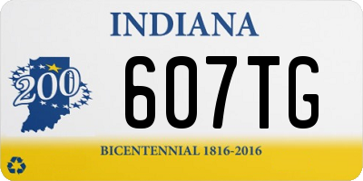 IN license plate 607TG