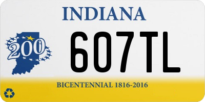 IN license plate 607TL