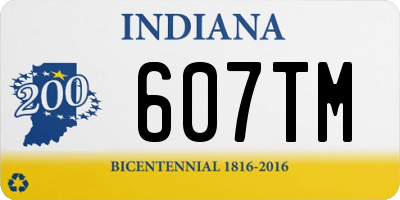 IN license plate 607TM