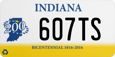 IN license plate 607TS