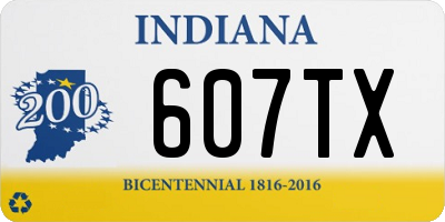 IN license plate 607TX