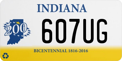 IN license plate 607UG