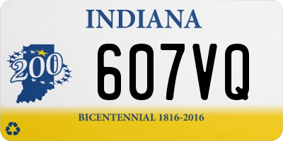 IN license plate 607VQ