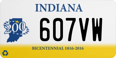 IN license plate 607VW