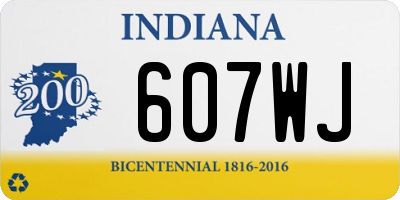 IN license plate 607WJ