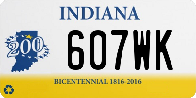 IN license plate 607WK