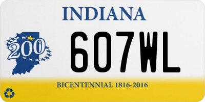 IN license plate 607WL