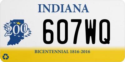 IN license plate 607WQ