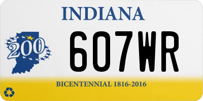 IN license plate 607WR