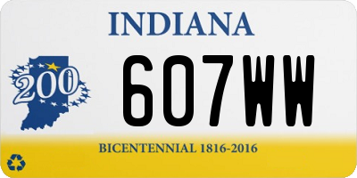 IN license plate 607WW