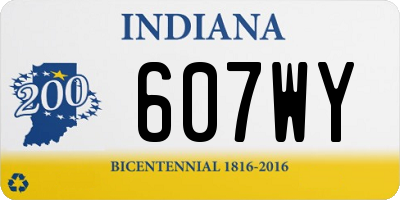 IN license plate 607WY